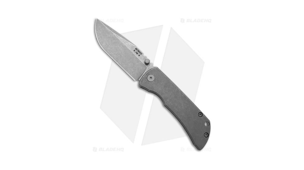 McNees Knives MAC2 Automatic Folding Knife, 3.00in, CPM MagnaCut, Drop Point Blade, Titanium, Gray Handle, Smooth Atomic SW, Gray/Gray, 6.65 inch, BHQ-185568
