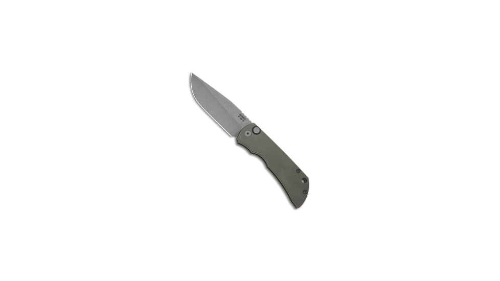McNees Knives PM MAC2 3.5 Automatic Folding Knife, 3.50in, CPM MagnaCut, Drop Point Blade, Titanium, Bronze/Green Handle, Bronze/Green/Gray, 7.50 inch, BHQ-205845