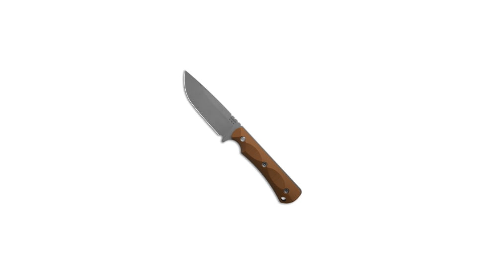 McNees Knives Ridge Runner Fixed Blade Knife, 3.70in, CPM 3V, Drop Point Blade, G-10, Tan Handle, Tan/Gray, 8.20 inch, BHQ-211914