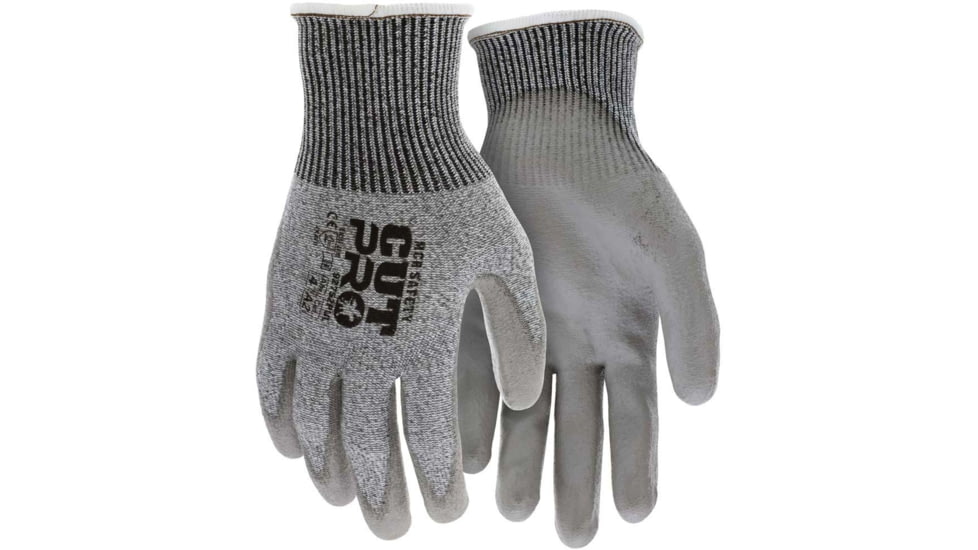 MCR Safety Cut Pro 13-Gauge HyperMax Cut Resistant PU Work Gloves, Gray, 2XL, 92752PUXXL