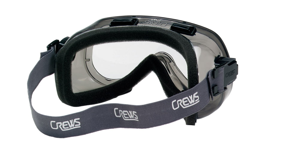 MCR Safety 24 Series Safety Goggles, Adjustable Elastic Strap, Foam Lined, Clear, One Size, 2400F