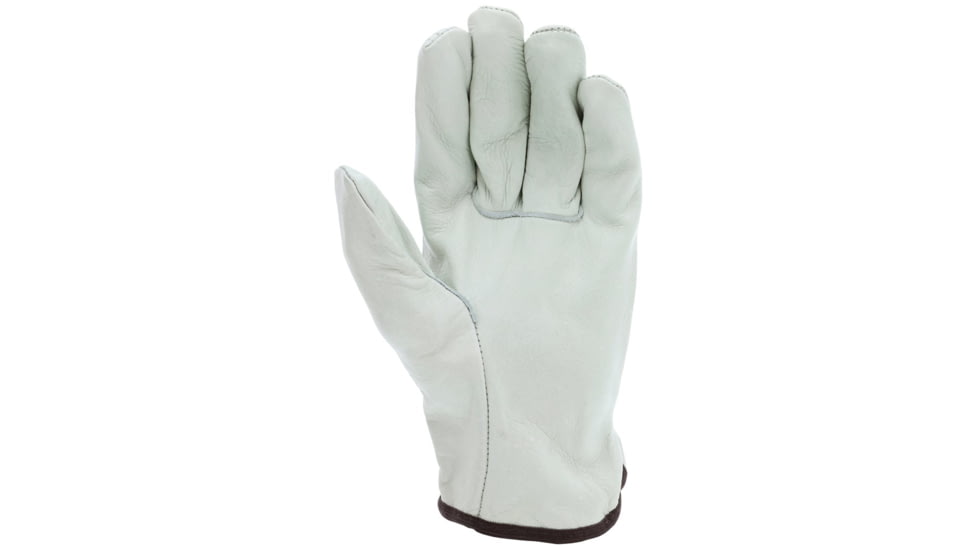 MCR Safety 3201INL Leather Drivers Work Gloves, Select Grade Unlined Grain Cow Leather, Straight Thumb, Beige, Large, 3201INL