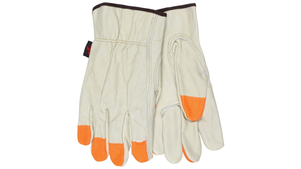 MCR Safety 3213SCHVSP Leather Drivers Work Gloves, CV Grade Cow Grain Leather, Beige, Small, 3213SCHVSP