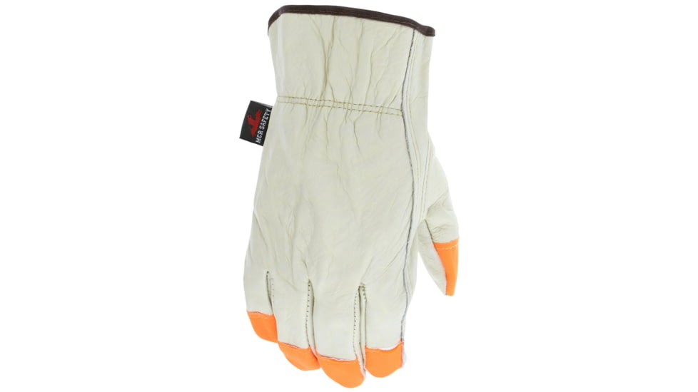 MCR Safety 3213SCHVSP Leather Drivers Work Gloves, CV Grade Cow Grain Leather, Beige, Small, 3213SCHVSP