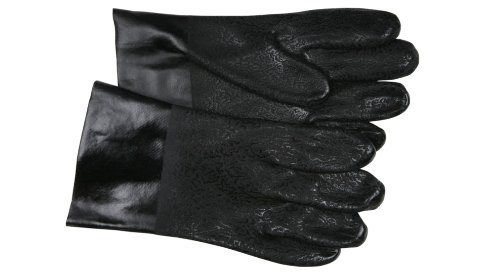 MCR Safety 6510SJ PVC Coated Work Gloves, Double Dipped with Textured PVC, Soft Jersey Lining, Black/White, Large, 6510SJ