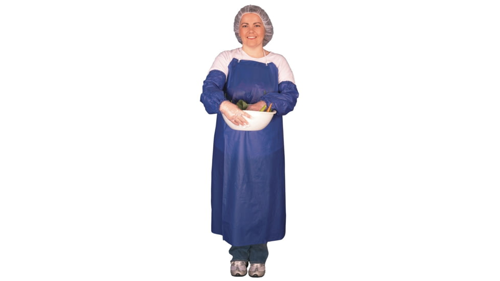 MCR Safety 8 mil Vinyl Apron, Raw Edge, Blue, One Size, O73R4