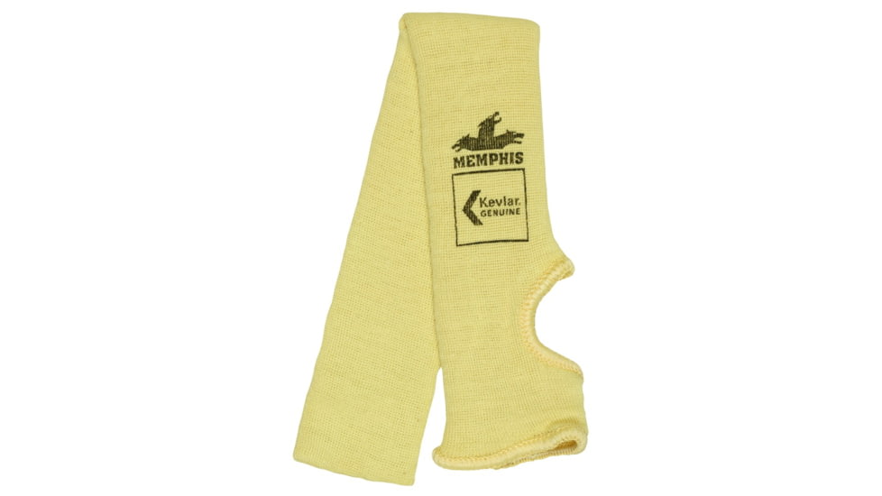 MCR Safety 9378TES Cut Pro Double Ply DuPont Kevlar Competitive Value Cut Resistant Sleeves, Thumb Slot, 18in x 2 1/4in, Yellow, One Size, 9378TES