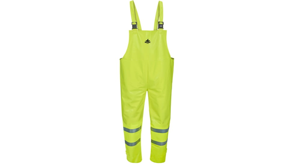 MCR Safety Big Jake PVC/Nomex Flame Resistant Rain Pant, ANSI Class E Hi-Vis Standard, HRC2/CAT2 with ARC Rating ATPV 8.9 cal/cm2., Fluorescent Lime, M, BJ38BPM