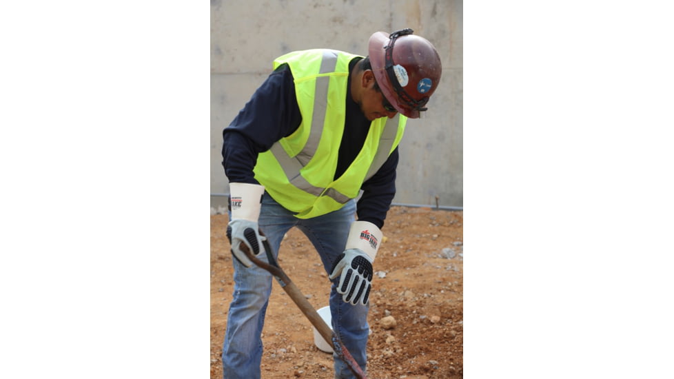 MCR Safety Big Jake Ultimate Protection Premium A+ Side Leather Palm Work Gloves, Gray, Large, 1760L