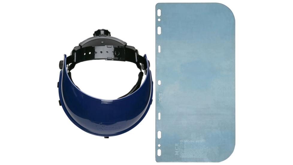 MCR Safety Blue Ratchet .040 Polycarbonate Face Shield, Blue, One Size, 103540