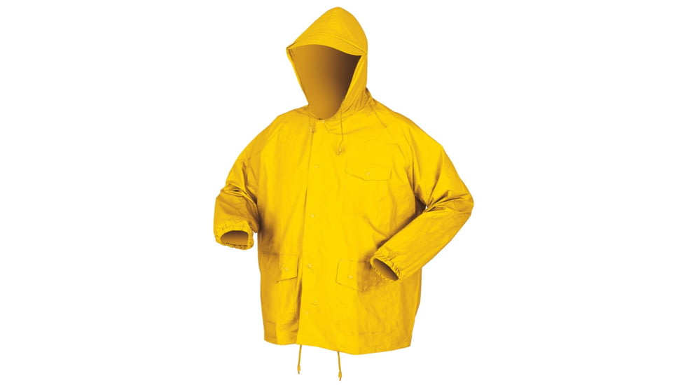 MCR Safety Challenger Series 2 Piece Waterproof Rain Suit, .18mm PVC/Nylon, Yellow, 2X, 7002X2