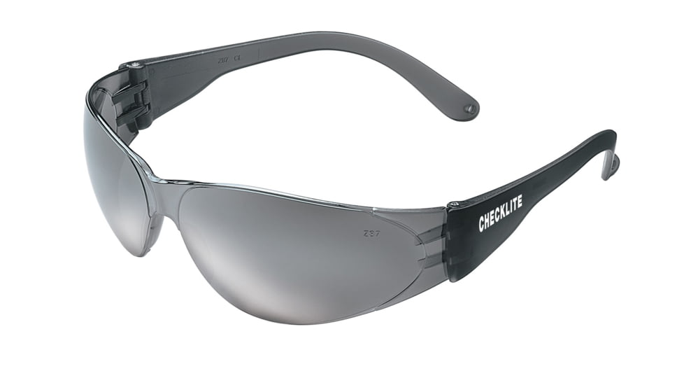 MCR Safety Checklite CL1 Series Safety Glasses, Excellent Orbital Seal and Fit, Silver Mirror, One Size, CL117