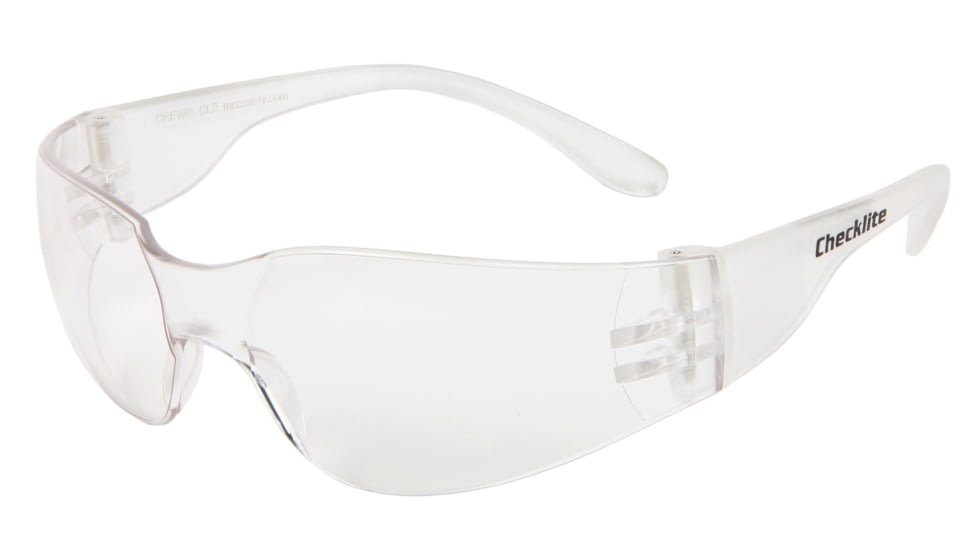 MCR Safety Checklite CL2 Series Safety Glasses, Excellent Orbital Seal and Fit, Smaller Lens Design, Clear, One Size, CL210