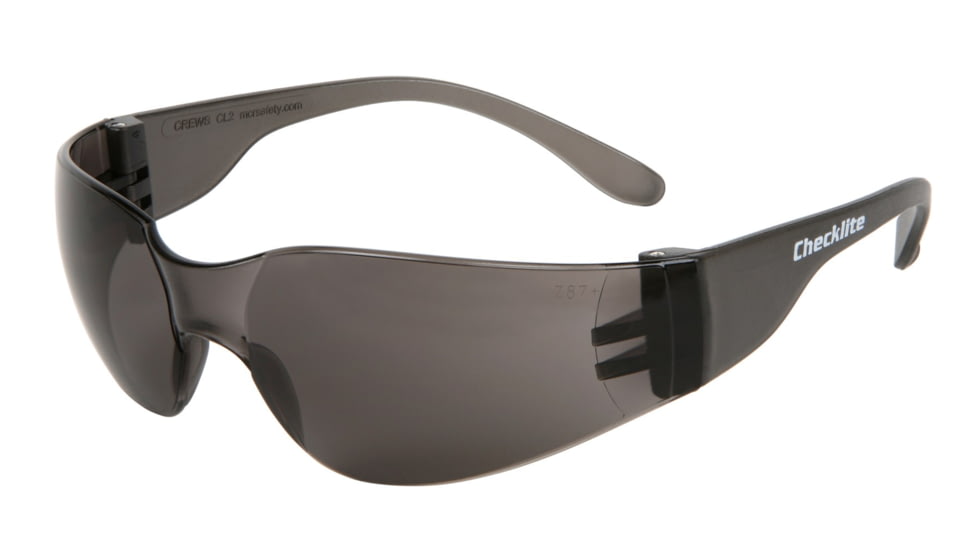 MCR Safety Checklite CL2 Series Safety Glasses, Excellent Orbital Seal and Fit, Smaller Lens Design, Gray, One Size, CL212