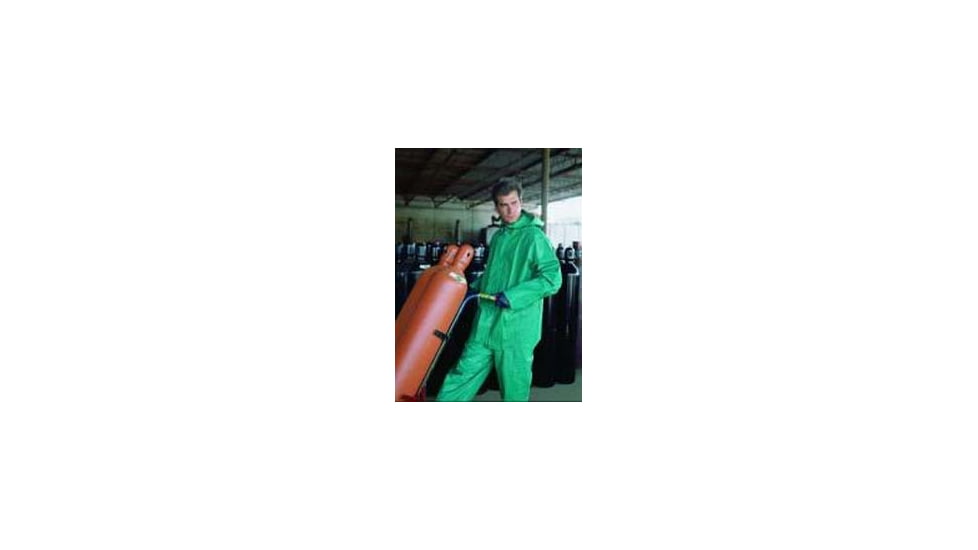 MCR Safety Chem Suit PVC/NYLON Green 2X 3882X2