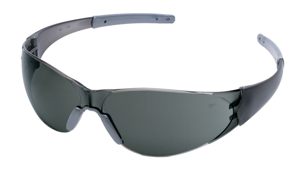 MCR Safety CK2 Series Safety Glasses with Anti-Fog Lens, Non-Slip Temple Sleeves and Soft Nose Piece, Gray, One Size, CK212AF