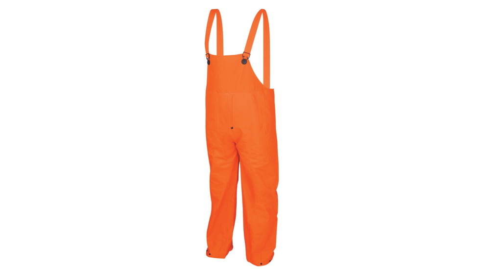 MCR Safety Classic Plus Series 3 Piece Waterproof Rain Suit, .35mm PVC/Poly, Corduroy Collar, Detachable Hood and Bib Pants, Orange, M, 2413M