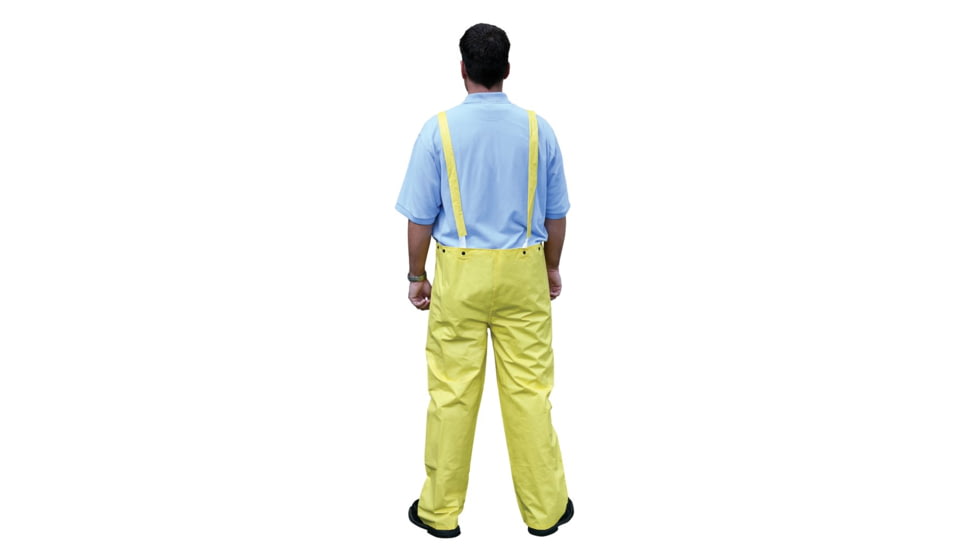 MCR Safety Concord Series Waterproof Rain Pants, .35mm Neoprene/Nylon, Bib Style Pant with Fly Front, Yellow, XL, 800BPXL