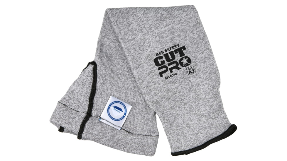 MCR Safety Cut Pro 10 Gauge Dyneema Cut Resistant Sleeves, 14in Length, Upper Arm Gusset, Gray, One Size, 9314D10