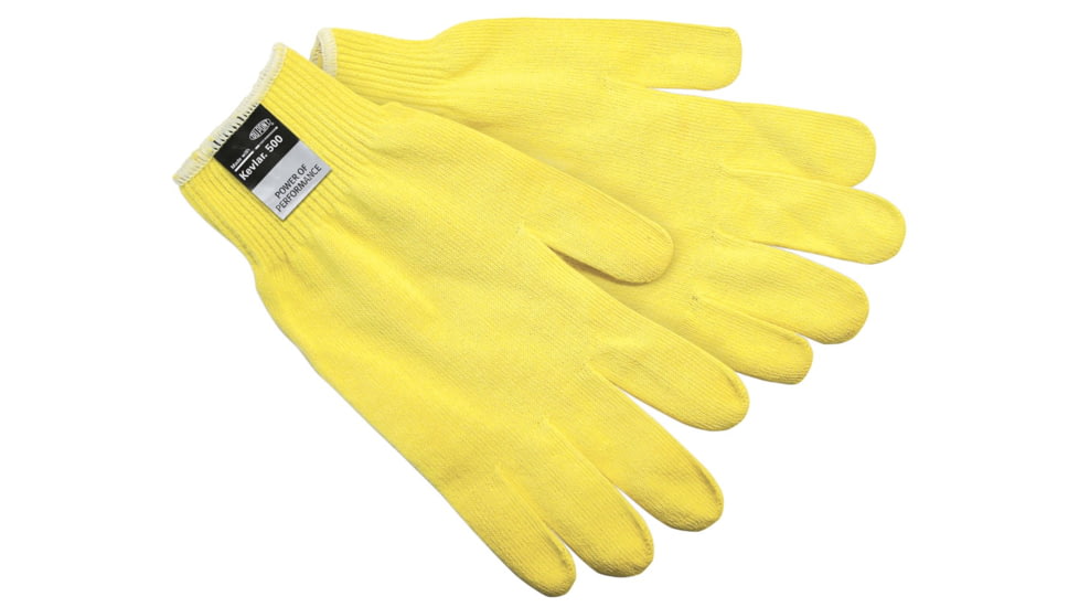 MCR Safety Cut Pro 13 Gauge DuPont Kevlar Shell Cut Resistant Work Gloves, Light Weight, Yellow, Large, 9393L