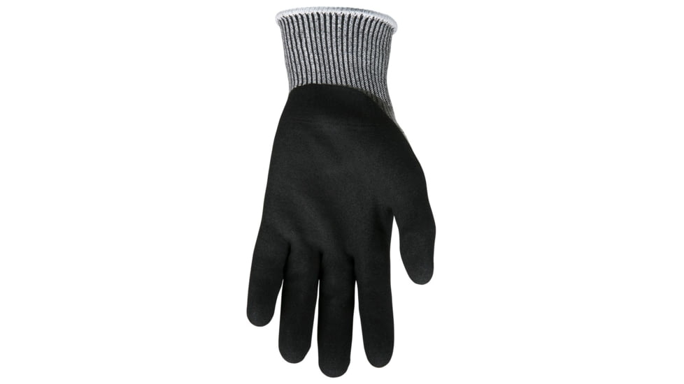 MCR Safety Cut Pro 13 Gauge Hypermax Shell Cut, Abrasion and Puncture Resistant Work Gloves, Foam Nitrile Palm Over Flat Nitrile Dip, Black/Salt and Pepper, XX - Large, 92783XXL
