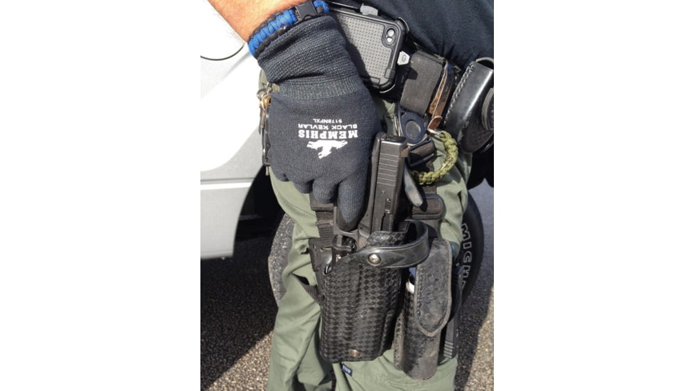 MCR Safety Cut Pro 13 Gauge Kevlar/Synthetic Shell Cut Resistant Work Gloves, Nitrile Foam Coated Palm and Fingertips, Black, Small, 9178NFS