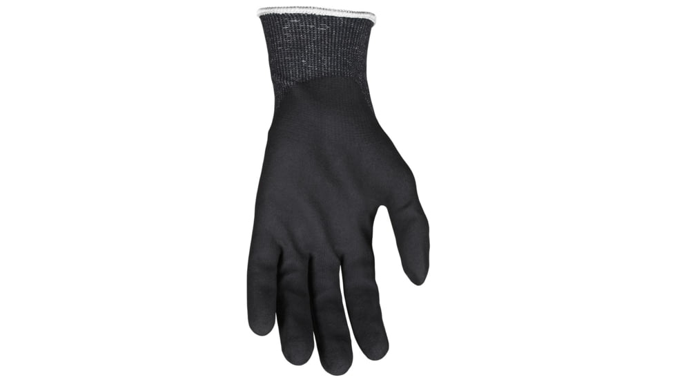 MCR Safety Cut Pro 18 Gauge ARX Aramid Shell Cut, Abrasion and Puncture Resistant Work Gloves, Nitrile Foam Coated Palm and Fingertips, Black, X - Small, 9818NFXS