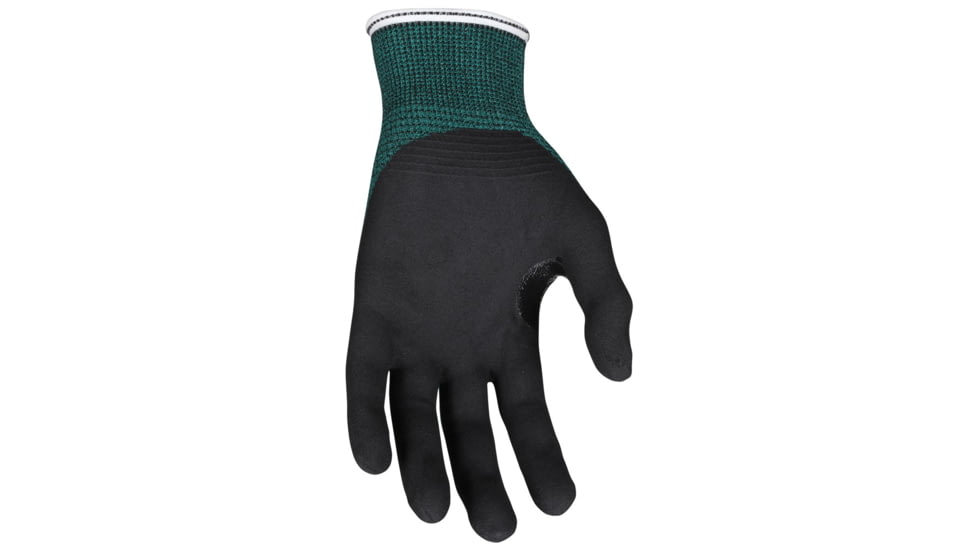 MCR Safety Cut Pro 18 Gauge Hypermax Shell Cut, Abrasion and Puncture Resistant Work Gloves, Nitrile Foam Coated Palm and Fingertips, Black/Green, Large, 96782L