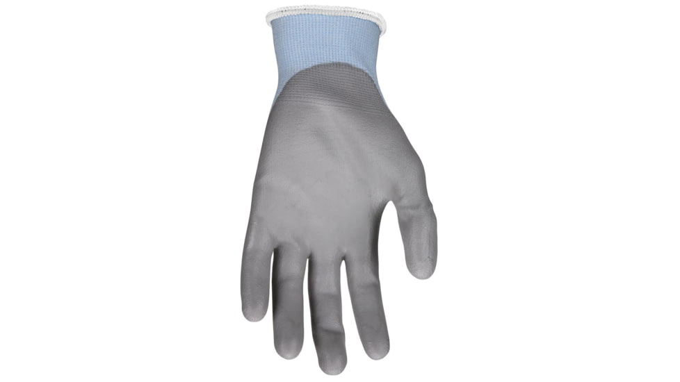 MCR Safety Cut Pro 18 Gauge Hypermax Shell Cut, Abrasion and Puncture Resistant Work Gloves, PU Coated Palm and Fingertips, Gray/Blue, XX - Large, 92718PUXXL