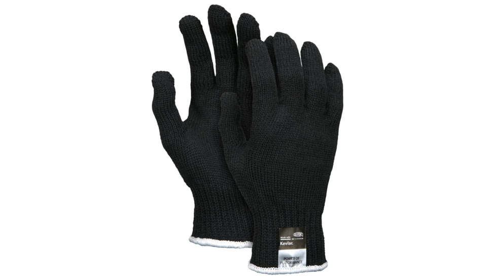 MCR Safety Cut Pro 7 Gauge DuPont Kevlar Shell Cut Resistant Work Gloves, Regular Weight, Black, Small, 9370BKS