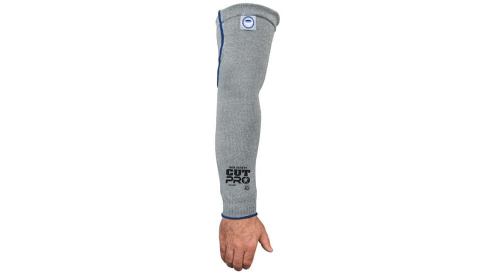 MCR Safety Cut Pro 7 Gauge Dyneema Cut Resistant Sleeves, 18in Length, Gray, One Size, 9318D7
