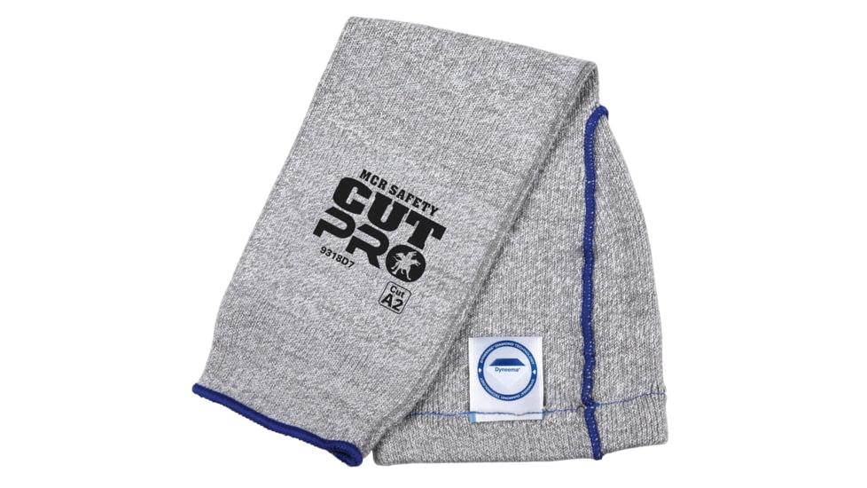 MCR Safety Cut Pro 7 Gauge Dyneema Cut Resistant Sleeves, 18in Length, Gray, One Size, 9318D7