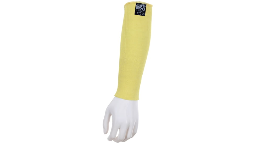 MCR Safety Cut Pro Double Ply DuPont Kevlar Competitive Value Cut Resistant Sleeves, 12in x 2 1/4in, Yellow, One Size, 9372E