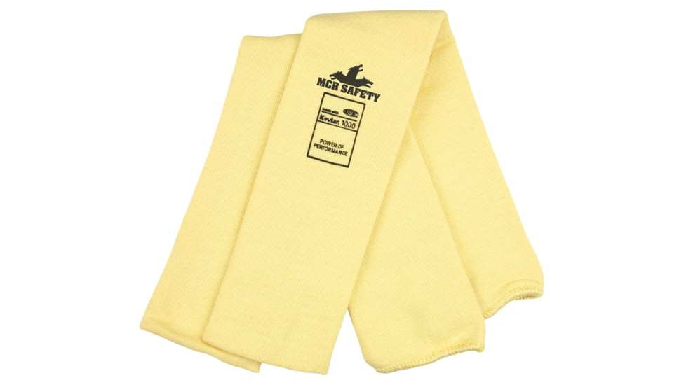 MCR Safety Cut Pro DuPont Kevlar and Synthetic Cut Resistant Sleeves, 18in x 3 1/4in, Yellow, One Size, 9378KF