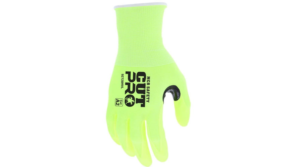 MCR Safety Cut Pro,hivis,18g,refthmb, Hppe, Nf - 92728HVL