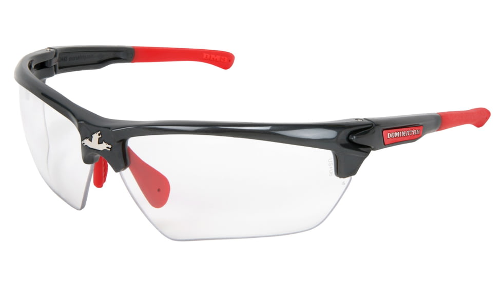 MCR Safety Dominator DM3 Series MAX6 Lenses Anti-Fog Safety Glasses, Adjustable Wire Core Temples and Nose Piece, Clear, One Size, DM1310PF