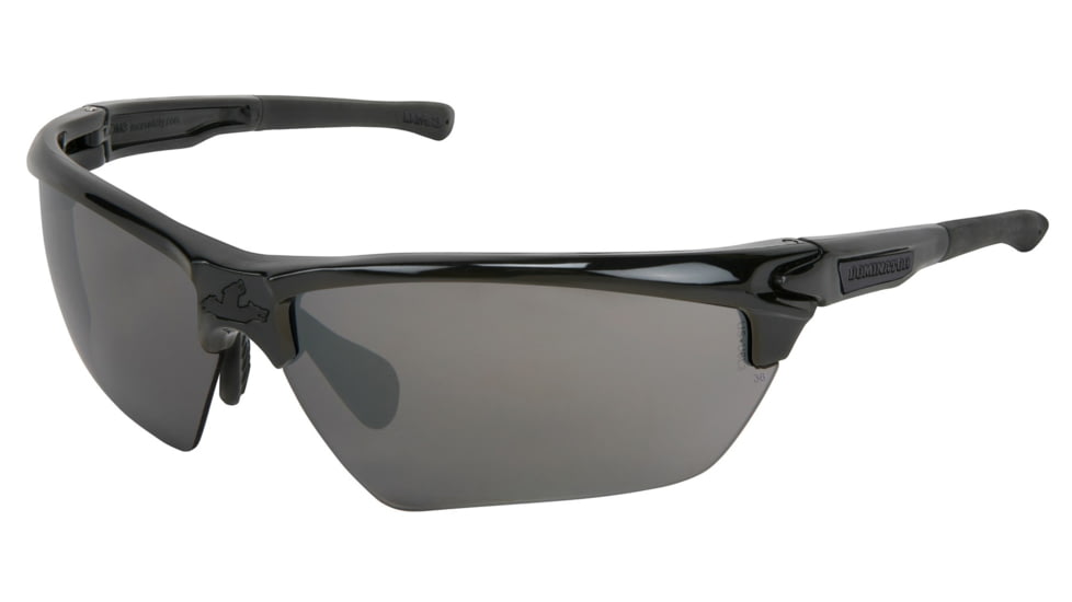 MCR Safety Dominator DM3 Series Safety Glasses, MAX36 Anti-Fog Lenses, Adjustable Wire Core Temples and Nose Piece, Black Mirror, One Size, DM1337BDC