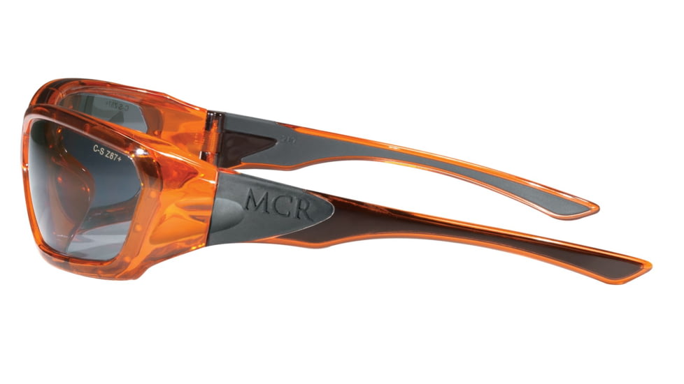 MCR Safety FF132 ForceFlex FF1 Series Safety Glasses, Lenses Molded Into Flexible TPU Frame, Gray, One Size, FF132
