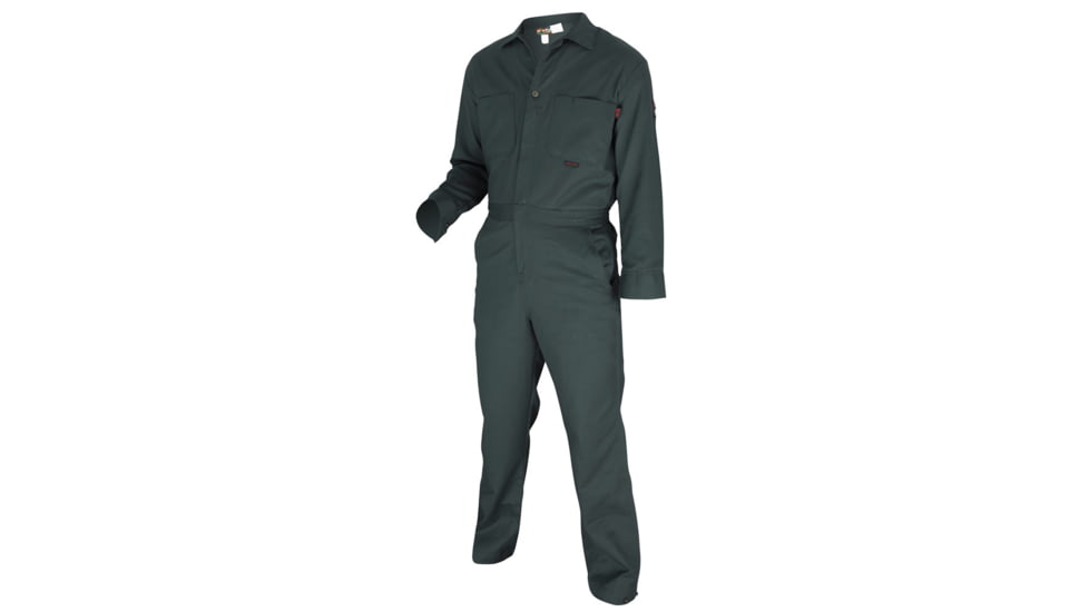 MCR Safety Flame Resistant Contractor Coverall, 100% Cotton, Gray, 38, CC1G38