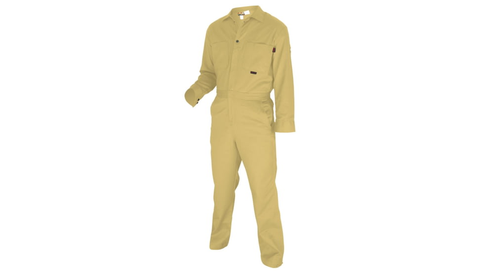 MCR Safety Flame Resistant Contractor Coverall, 100% Cotton, Tan, 64 TALL, CC1T64T