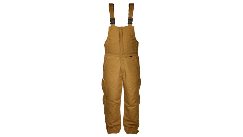 MCR Safety BP4TXL Flame Resistant Insulated Bib Overall, Modacrylic Quilted Lining, 100% Cotton Duck, Tan, XL, BP4TXL
