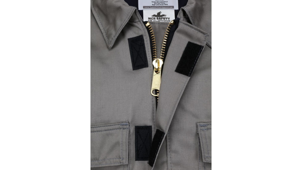 MCR Safety Flame Resistant Insulated Chore Coat, Modacrylic Quilted Lining, 100% Cotton Outer, Gray, XL, CHC1GXL