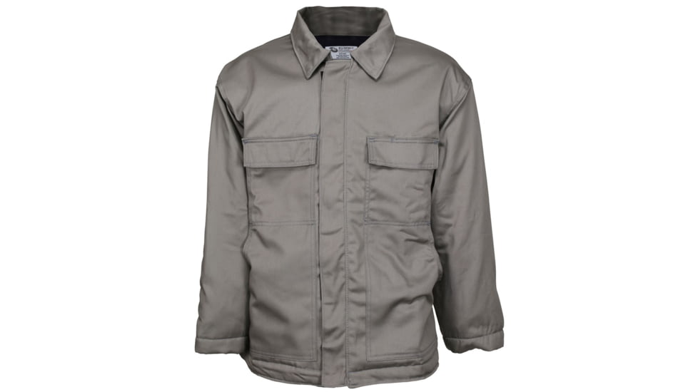 MCR Safety Flame Resistant Insulated Chore Coat, Modacrylic Quilted Lining, 100% Cotton Outer, Gray, XL, CHC1GXL