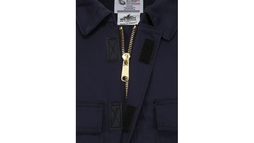 MCR Safety CHC1NL Flame Resistant Insulated Chore Coat, Modacrylic Quilted Lining, 100% Cotton Outer, Navy Blue, L, CHC1NL