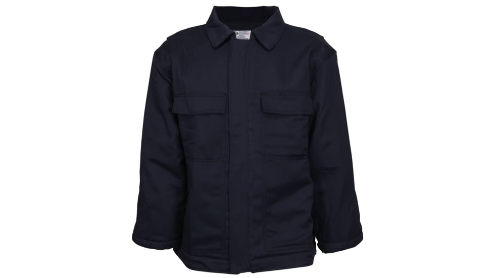 MCR Safety CHC1NL Flame Resistant Insulated Chore Coat, Modacrylic Quilted Lining, 100% Cotton Outer, Navy Blue, L, CHC1NL