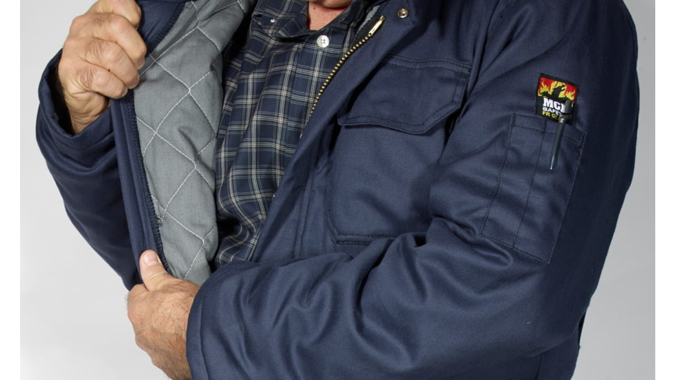 MCR Safety Flame Resistant Insulated Deluxe Coverall, Modacrylic Quilted Lining, 88% Cotton 12% Nylon, Navy, XL, DC3NXLT