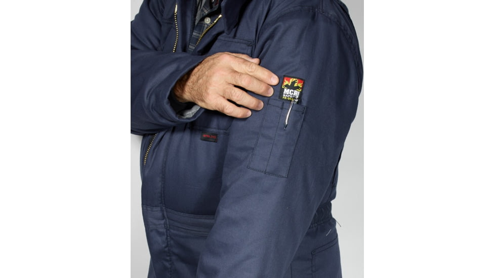 MCR Safety Flame Resistant Insulated Deluxe Coverall, Modacrylic Quilted Lining, 88% Cotton 12% Nylon, Navy, XL, DC3NXLT
