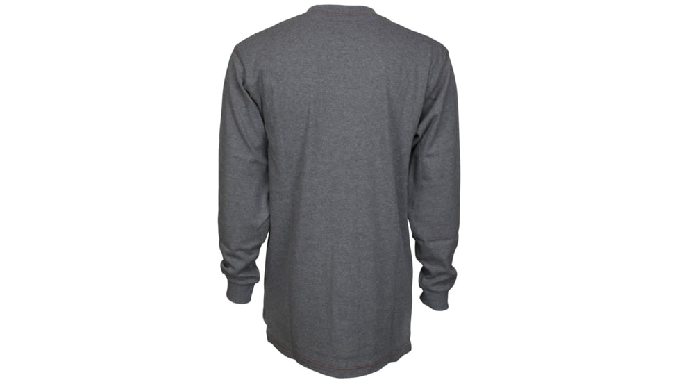 MCR Safety Flame Resistant Work Lightweight Long Sleeve T-Shirt, Comfortable 100% FR Cotton, Gray, M, LST1GM