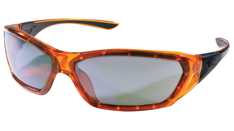 MCR Safety ForceFlex FF1 Series Safety Glasses, Lenses Molded Into Flexible TPU Frame, Silver Mirror, One Size, FF137