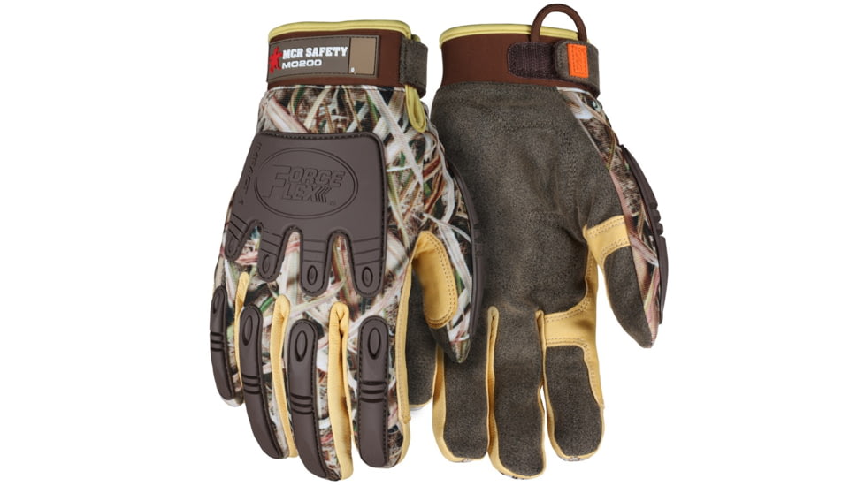 MCR Safety ForceFlex Mechanics Work Gloves, Palm Reinforced with D3O, TPR Back of Hand Protection, Thinsulate Lined, Water and Wind Proof Bladder, Brown, X - Large, MO200XL